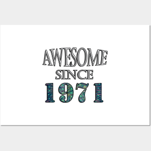 Awesome Since 1971 Birthday 50th, 2021 Funny Retro Posters and Art